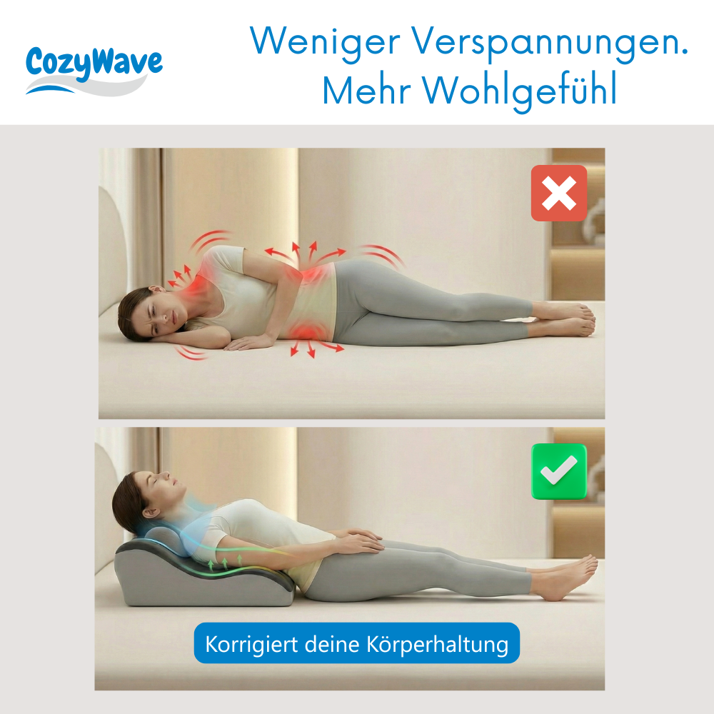 ✨ CozyWave Memory Foam Multifunktionskissen