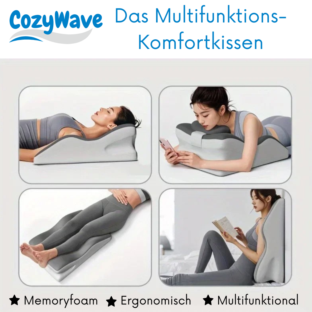 ✨ CozyWave Memory Foam Multifunktionskissen